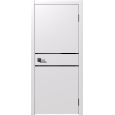 Дверь межкомнатная Дубрава Сибирь Флор ИРИС серая, стекло черное, кромка